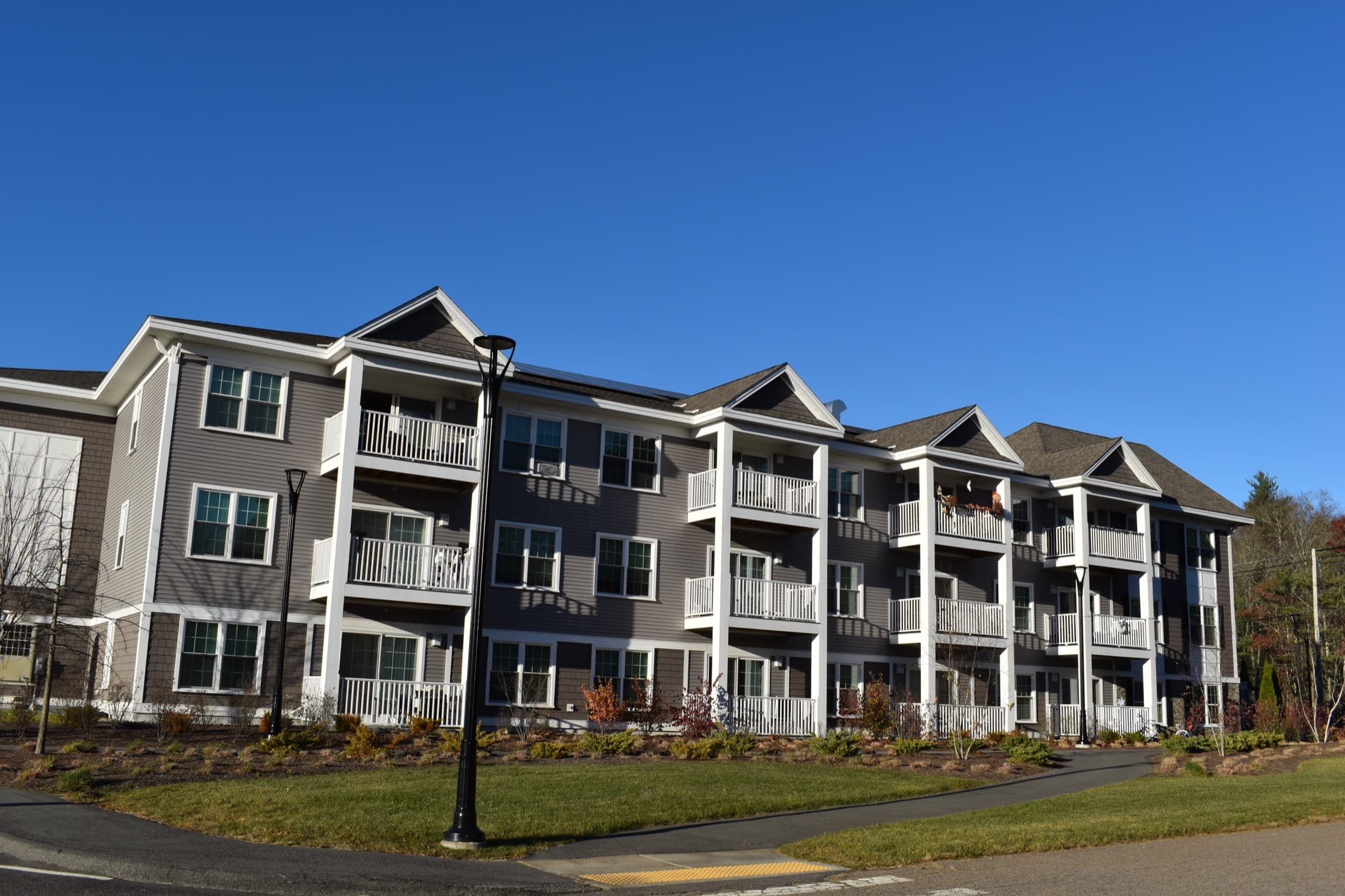 Depot Village building exterior and balconies